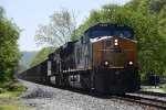 Empty coal train rolls west